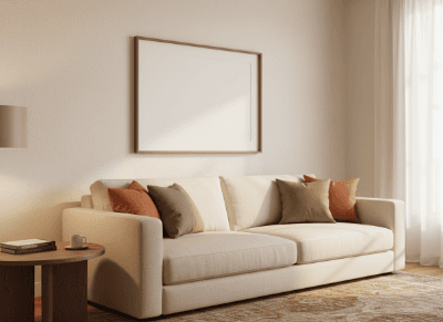 AI Generated - landscape blank frame in a war