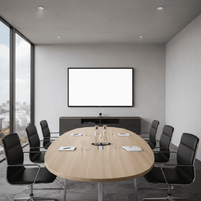 AI Generated - modern TV in a meeting room