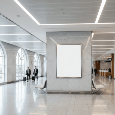 AI Generated - big blank advertising on a wal