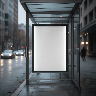 AI Generated - Blank vertical paper advertisi