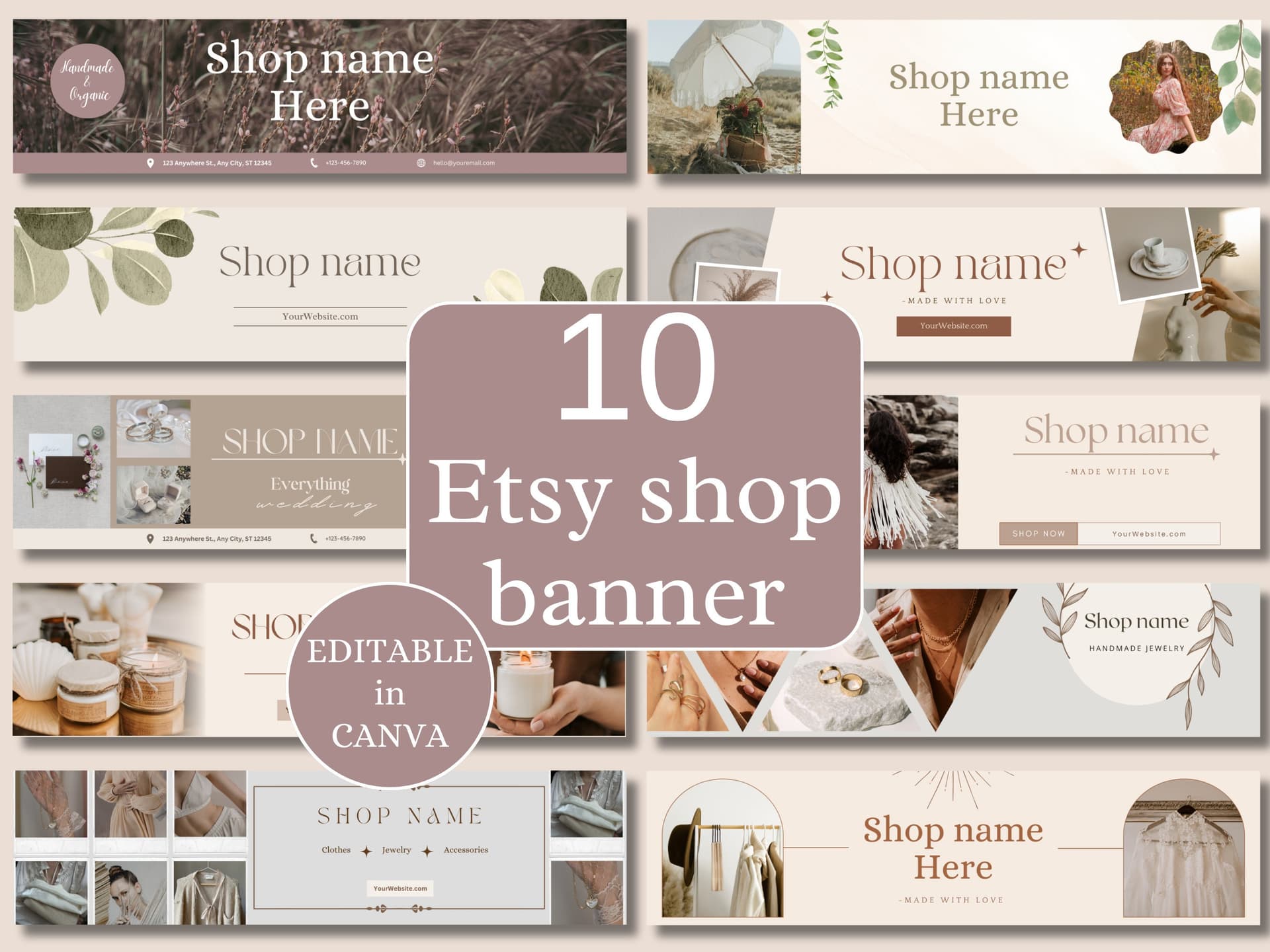 Etsy storefront banner design example