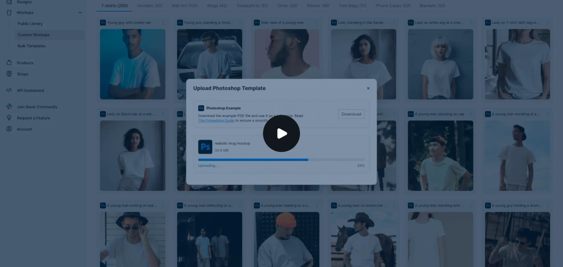 mockup generator tool bulk upload product images