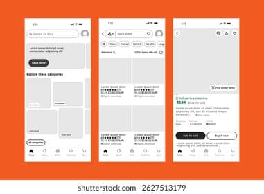 Etsy shop listings grid mobile view