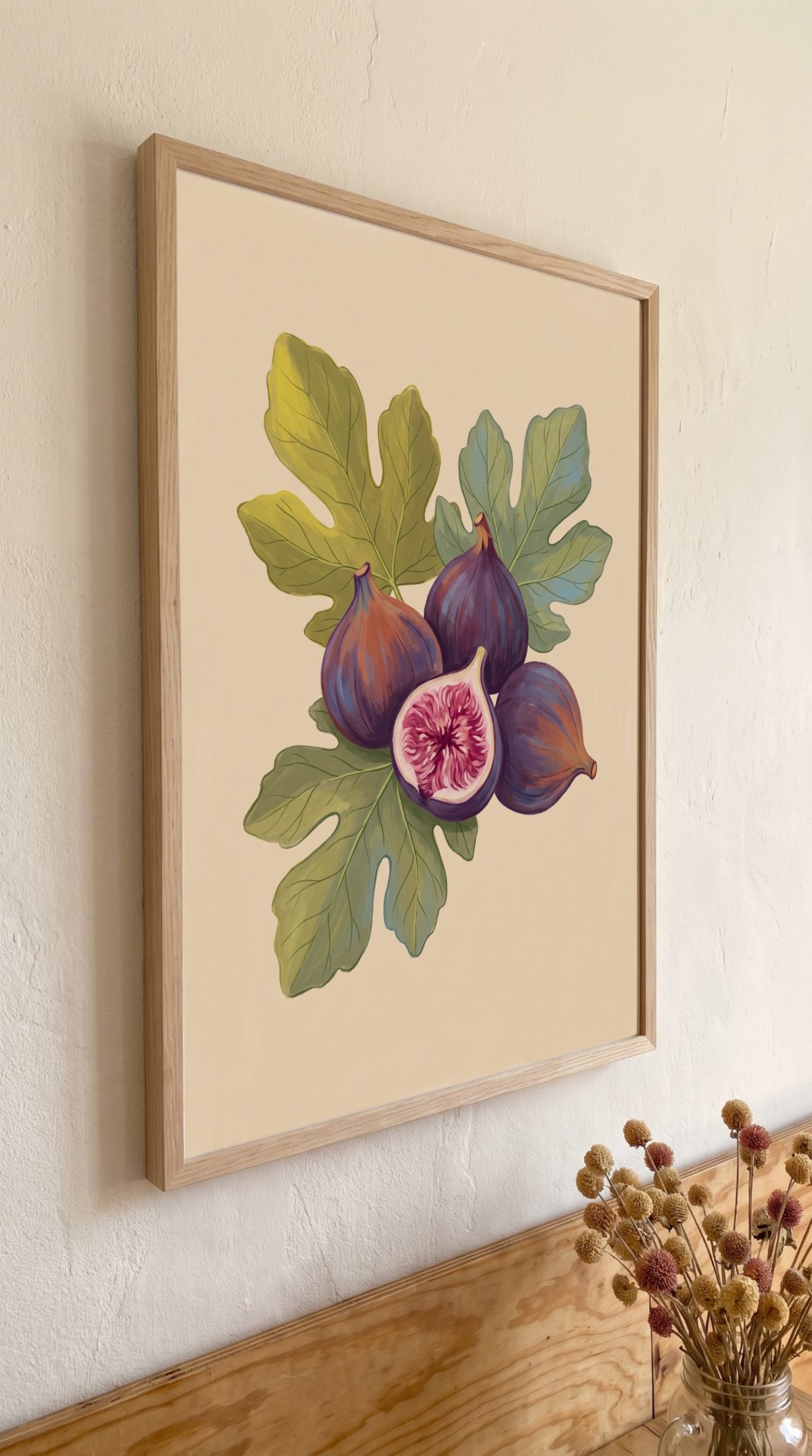 Dining Nook Frame Mockup, close-up, with a sample print