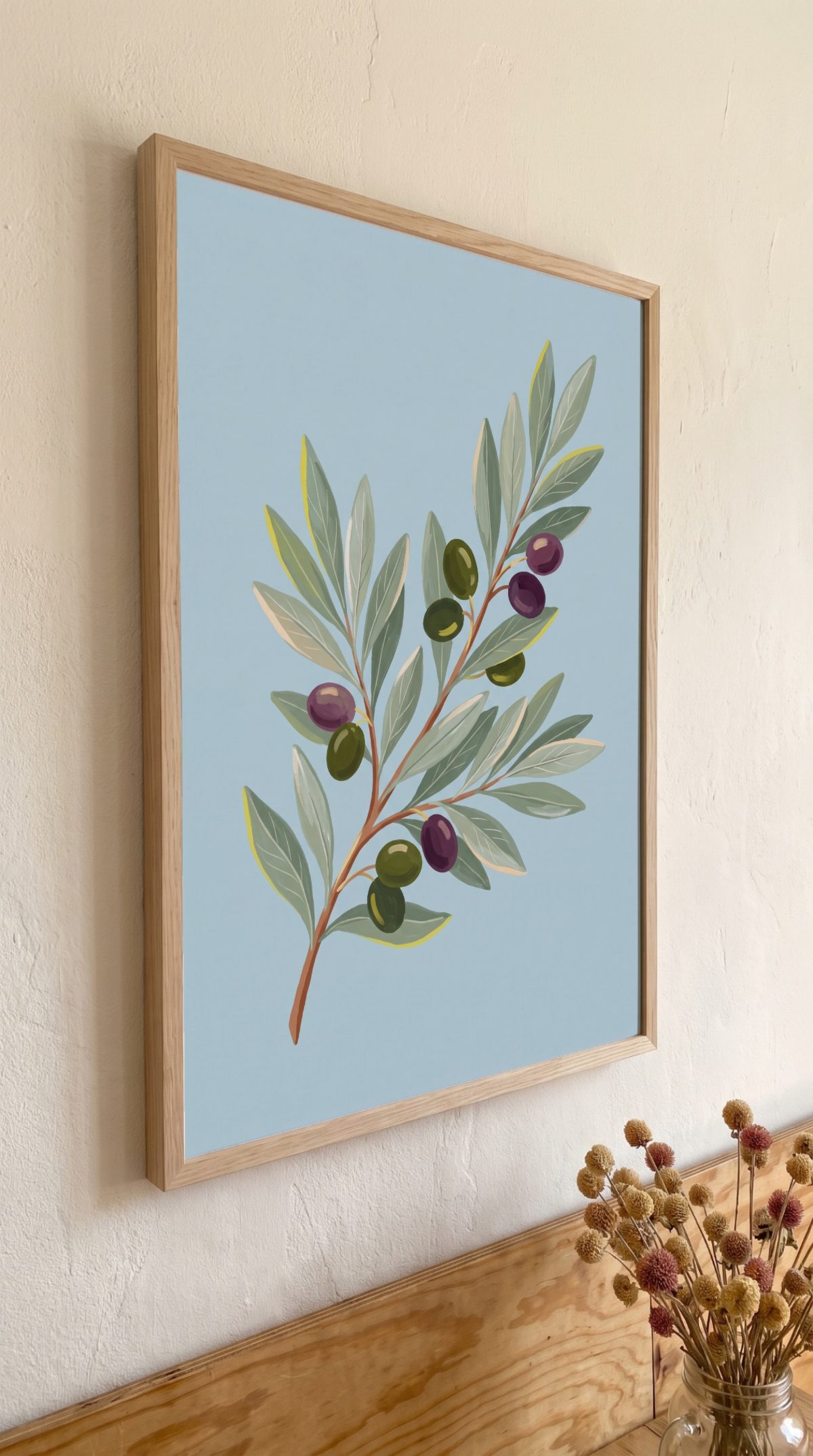 Dining Nook Frame Mockup, close-up, with a sample print